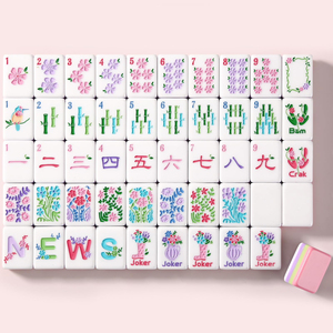 Luxury Rose Pink American <b>Mahjong</b> <b>Set</b> 160 Tiles Complete 4-Layer Acrylic <b>Mahjong</b> <b>Set</b> with Dice and Gift-Ready Storage Box - Product Image 1