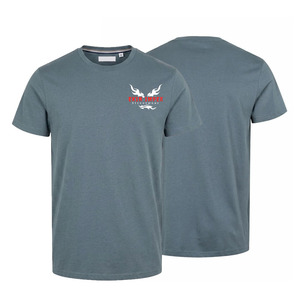 Camiseta de Algodón para Hombre, Corte Regular, Cuello Redondo, Manga Corta, Estilo Urbano, Diseño con Logotipo Estampado en la Parte Delantera, Tejido Jersey Transpirable, Camiseta Personalizada - Product Image 1