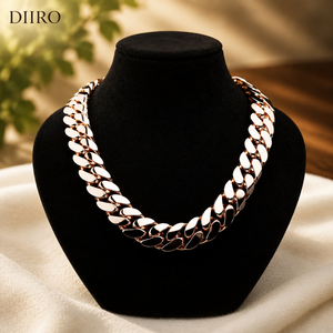 Moissanite Cuban Chain Necklace Ice Cubed Link <b>Choker</b> Statement Jewelry for Wedding Party Wear - Product Image 4