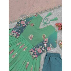 Hermoso Vestido de Fiesta con Falda y Dupatta, Talla XL - Product Image 4