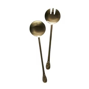 <b>Buffet</b> Use Metal Salad <b>Server</b> Set Stainless Steel Salad Serving Spoon Fork Kitchen Dining Table Use - Product Image 2