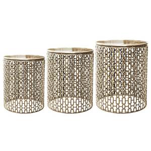 Stainless Steel Modern Nesting Coffee <b>Table</b> Set Adjustable Height Premium <b>Matte</b> Powder Coating for Living Room Furniture - Product Image 4