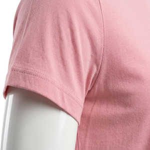 T-shirt à manches courtes pour homme, rose uni, col rond, coupe classique, tricoté, décontracté, tissu jersey 100% coton - Product Image 3