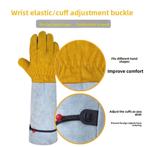 Gants d'apiculture en cuir Vantrex à manches longues, protection thermique, gants d'apiculture pour l'extérieur - Product Image 2