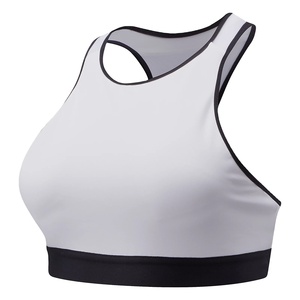 เสื้อชั้นในกีฬาสำหรับผู้หญิง แบบ Racerback คอกว้าง รองรับทรงได้ดี ระบายอากาศได้ดี แต่งขอบด้วยผ้าตาข่ายตัดกัน เหมาะสำหรับโยคะและออกกำลังกาย ไร้ตะเข็บ แผ่นรองถอดออกได้ - Product Image 2