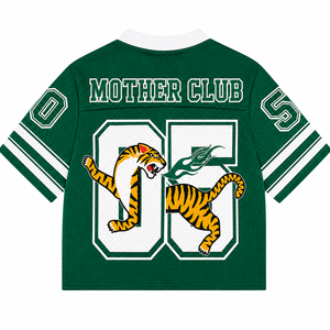 Camiseta de Fútbol Verde con Cuello en V y Estampado de Tigre, Número 05 Serigrafiado, Transpirable, Manga Corta, Ropa para Hombre - Product Image 3