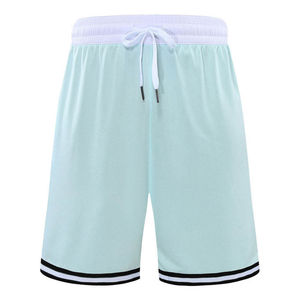กางเกงบาสเก็ตบอลสั่งทำขายส่ง สีฟ้าอ่อน ผ้าตาข่าย ระบายอากาศได้ดี สำหรับผู้ชาย ออกกำลังกาย ฟิตเนส  รับสกรีนชื่อทีม ไซส์ใหญ่ - Product Image 1