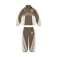 Ensemble de survêtement streetwear vintage inspiré du football pour hommes et femmes, veste d'entraînement athlétique oversize, pantalon de jogging, deux pièces, style urbain