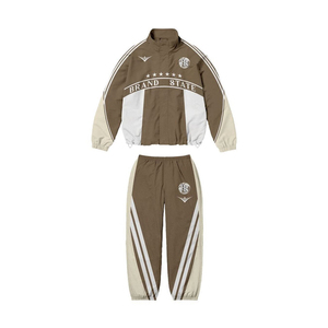 Vintage Football Inspired Streetwear Tracksuit Set Men Women Oversized Athletic Training Jacket <b>Jogger</b> Pants Two Piece Urban - Product Image 3