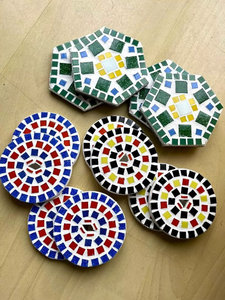 Ensemble de sous-verres en mosaïque faits à la main TCE, vaisselle décorative haut de gamme, sous-verres résistants à la chaleur pour la maison, le bureau, les cadeaux et les fournitures en gros - Product Image 5