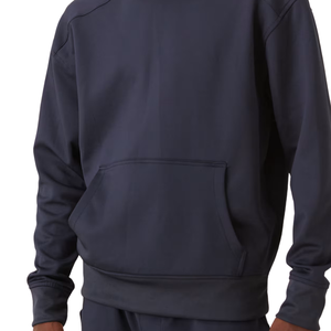 Conjunto de Sudadera con Capucha de Forro Polar para Hombre y Pantalones de Pierna Recta, Ajuste Relajado, Bolsillo Canguro, Atuendo Casual de Invierno de Dos Piezas para Descansar - Product Image 6