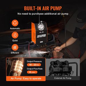 Rilevatore di perdite a doppia modalità EVAP con macchina del fumo e manometro per auto, tester di perdite con pompa ad aria per ispezione veicoli - Product Image 3