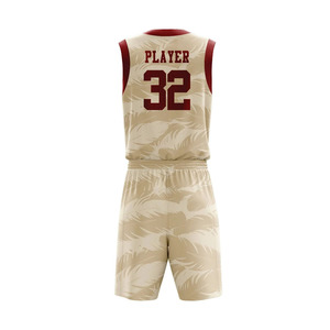 Uniforme de Baloncesto Sublimado Personalizado, Sin Mangas, Cuello Redondo, Absorbente de Humedad, Unisex para Adultos, Conjunto de Jersey con Estampado de Plantas - Product Image 4