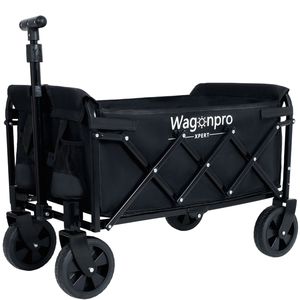 Carrello Multiuso Espandibile Nero a Doppio Strato, 100% Spazio Extra, per Campeggio, Spesa, Sport, Giardinaggio, Pesca - Product Image 1