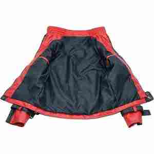 Chaqueta de Motociclista Impermeable de Cuero PU Rojo para Hombre, Cuello Alto, Estilo Motero con Tachuelas, Talla Grande, Corte Regular, Ropa de Invierno TITAN - Product Image 3
