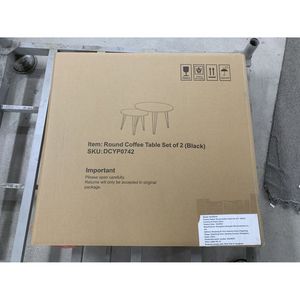Set di 2 Tavolini da Caffè Rotondi 27.56 con Base in Metallo Resistente e Piano in Marmo, Set di Tavolini Circolari per Soggiorno - Product Image 2