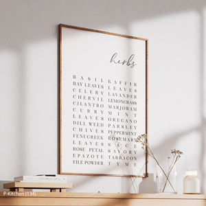 Arte de pared navideño, póster minimalista con tipografía de hierbas para cocina, decoración de pared escandinava - Product Image 4