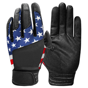 Guantes de Bateo de Béisbol y Sóftbol de Cuero de Primera Calidad, Transpirables, Ligeros, Ecológicos, Unisex, con Correa de Velcro, Marca Personalizada - Product Image 4