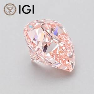เพชรรูปหัวใจสีชมพูทรงหลวม ได้รับการรับรองจาก IGI เพชรสังเคราะห์จากห้องปฏิบัติการสำหรับทำเครื่องประดับ - Product Image 2