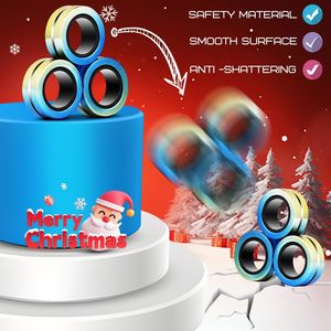 9 Pack Magnetic Fidget <b>Spinners</b> Toy Set Christmas Stocking Stuffers-Fidget <b>Rings</b> for Adults & Kids - Product Image 2