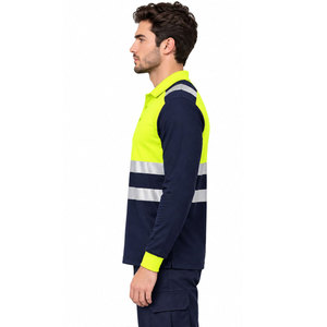Custom Logo Security Work <b>Polo</b> T-<b>shirt</b> EN ISO 20471 Ansi Class <b>3</b> High Visibility Reflective Safety <b>Shirt</b> - Product Image 4