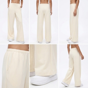 Women's High <b>Waist</b> Wide Leg <b>Palazzo</b> <b>Pants</b> Casual Loose Fit Straight Leg Lounge - Product Image 2