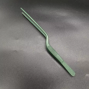 แหนบสแตนเลสเคลือบสีเขียวมะกอก |   แหนบสำหรับเชฟมืออาชีพสำหรับจัดแต่งจานอาหาร |   อุปกรณ์ครัวสีตามสั่ง - Product Image 1