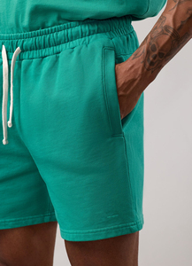 Shorts décontractés pour hommes en pur coton, taille mi-haute, avec cordon de serrage, délavés à l'acide, personnalisables, par le fabricant - Product Image 4