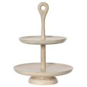 Handmade Wooden Tiered Serving Tray Christmas Tree Topper For Cupcakes Pastries And Fruits Festive Wedding & Party Display - Product Image 2