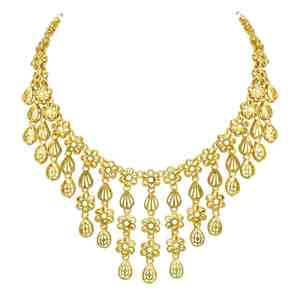 สร้อยคอทองชุบแบบขายส่ง ทอง 14K 18K 24K ลายตุรกี ชุดเครื่องประดับแบบดั้งเดิมสไตล์ดูไบ ชุดสร้อยคอแฟชั่น - Product Image 5