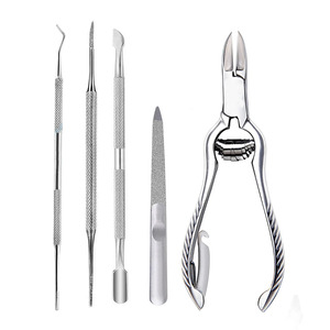 Podiatry Toe <b>Nail</b> Clipper Probe And Thick <b>Nails</b> Files Stainless Steel Chiropody Foot Care Tools <b>Set</b> Podiatry Instruments - Product Image 1