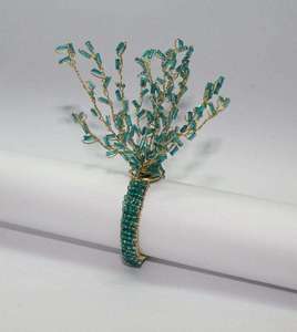 Anneaux de serviette ronds en cristal à barbe, très demandés, écologiques, pour mariage - Product Image 2