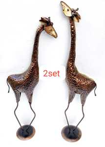 Artisanat Girafe Art Déco Décoration d'intérieur Pièce décorative de table Composants métalliques découpés et façonnés à la main - Product Image 2