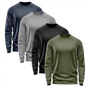 Wholesale Men's Long Sleeve Running <b>Tshirt</b> Sublimation Printed Custom Logo Quick Dry 100% <b>Polyester</b> High Quality Regular Fit Hip - Product Image 1