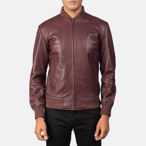 High Quality Street Wear Zipper Style <b>Men</b> Leather <b>Jacket</b> Breathable Stand Collar Full Sleeve Waterproof Windproof <b>Jacket</b> - Product Image 5