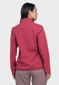 Chaqueta de exterior de alta calidad para mujer, color rosa oscuro, con cremallera completa, cuello alto, forro polar térmico, cortavientos, venta al por mayor. - Product Image 2