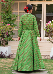 Ensemble Lehenga et veste Tota vert, magnifique collection tendance de Lehenga Choli traditionnels pour mariage - Product Image 6