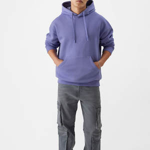 Sweat à capuche homme grande taille personnalisé avec logo imprimé, en coton mélangé, épaules tombantes, prix bas, article frais, coupe oversize - Product Image 5