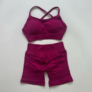 Conjunto Deportivo de 2 Piezas Personalizado 100% Algodón para Mujer, Ropa de Gimnasio y Yoga, Pantalones Cortos - Product Image 3