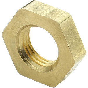 Brass hex nut Natural Finish CNC Machined Fully <b>Threaded</b> Right Hand 10mm Height Hex Head for Pipe Nipple - Product Image 5