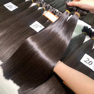 Wholesale Cuticle Aligned <b>Hair</b> Extensions Raw Virgin <b>Hair</b> Vendors Double Drawn Bone Straight Remy Raw Vietnamese <b>Hair</b> Bundles - Product Image 1