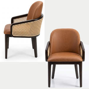 Fauteuils à bascule modernes pour salon, structure en teck, rembourrage en mousse moelleuse, revêtement en lin - Design élégant et durable pour une utilisation en hôtel ou en extérieur - Product Image 4