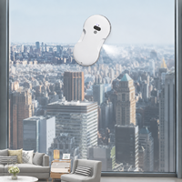 Robot de nettoyage de vitres intelligent, jet d'eau automatique bidirectionnel, 2800Pa, ultra-fin 62mm, 980g, silencieux 60dB, télécommande IR, cordon de sécurité UPS