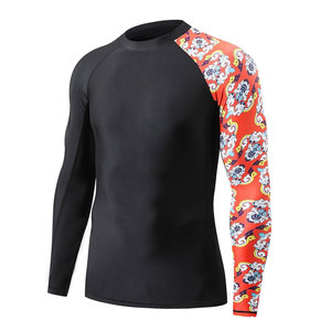 Customize Your Own Logo Sublimated Full Sleeve MMA Rash Guard <b>Compression</b> <b>Shirt</b> BJJ Rash Guard for Men's - Product Image 1