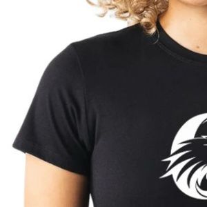 Camiseta Deportiva Negra de Manga Corta con Cuello Redondo para Mujer, Camiseta de Algodón para Gimnasio, Entrenamiento, Ejercicio, Deporte - Product Image 4