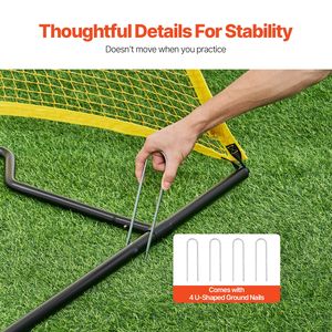 Rimbalzista da Calcio Portatile 7x7FT per Allenamento Giovanile, in Ferro e Poliestere, Attrezzatura Sportiva Portatile per Allenamento Calcio - Product Image 6