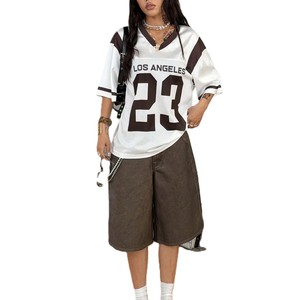 Camiseta de Fútbol Oversize de Malla Transpirable para Mujer, Número 23, Estilo Urbano, Informal, para Entrenamiento de Equipo, Personalizable OEM - Product Image 3