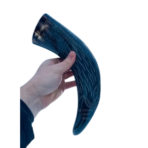 แก้วน้ำทำมือจากเขาควาย คุณภาพเยี่ยม ดีไซน์หรูหรา แบบดั้งเดิม โบราณ สไตล์ไวกิ้ง สแกนดิเนเวียน ของสะสม ของขวัญ - Product Image 2