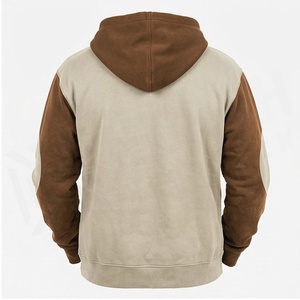 Men's Hooded Fleece Sweatshirt With Front Pocket And Letter Logo <b>Raglan</b> Sleeve Casual Autumn Wear - Product Image 2
