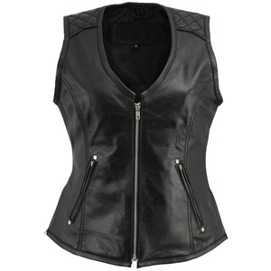 100% Genuine Leather Vest for Women's Biker Leather Vest Quick Dry Fashion Style Leather Vest - Product Image 2